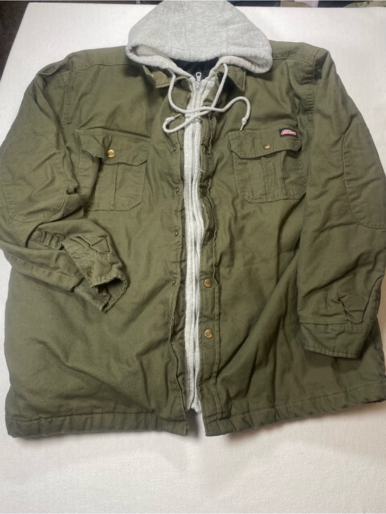 Dickies Other - Dickies Olive Green Field Jacket with Gray Hood. See description.